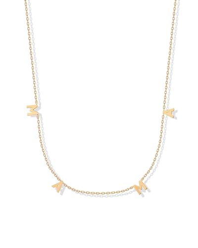 PAVOI 14K Gold Plated Mom Necklace for Women - Cubic Zirconia Mama Necklace Gold Jewelry Gifts for Mothers Day - Dainty Pendant New Mom Jewelry