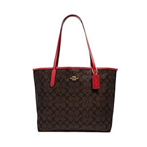 COACH-WOMENS-City-Tote-In-Signature-Canvas Coach Women's City Tote In Signature Canvas (IM/Brown 1941 Red)