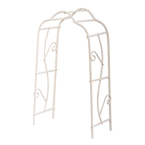 RAYHER HOBBY Rayher 46062102 Trellis Arch, 8.2 x 4.1 x 15.5 cm, Iron Wire, Painted White, Miniature, Rose Arch, Trellis Aid, Archway, Garden Arch, Decoration