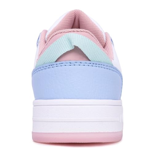 Nautica Girls Kids Fashion Sneaker Tennis Shoes Low-Top Lace Up Sneaker, Sammira - White Pastel Size 2 - image 3