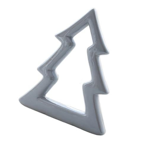 OFFSCH Adorno De Cerámica para Navidad Arbolito Pequeño Decoración Moderna Ideal para Oficina y Hogar