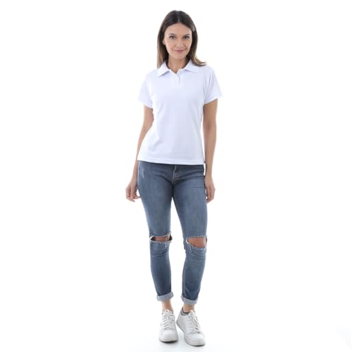 Camisa Pólo Feminina Malha Piquet Punho nas Mangas