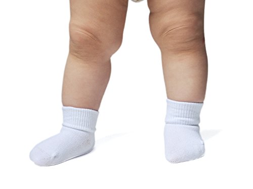 EPEIUS Baby Socks Unisex-Baby Seamless Turn Cuff Socks Cotton Rich Booties Socks 6 Pairs Pack Newborn Infant Toddlers2