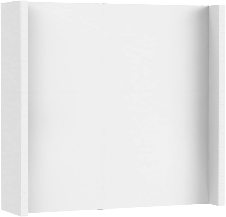 EverPanel Modular 7' x 7' Wall Kit | White with White Trim | Room Divider | Interlocking Wall Panels | Temporary Room Separator | Configurable Partition