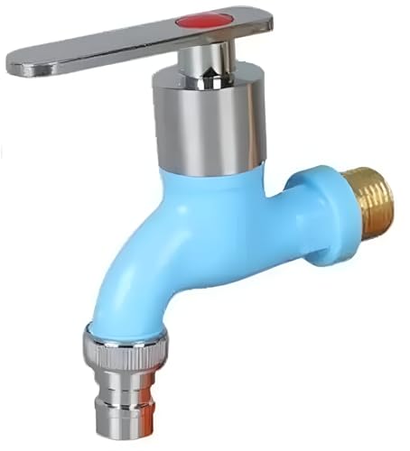 Image of Kyari PVC Nozzle Bib Cock Tap - Set of 4 | Durable & Leakproof Water Tap for Kitchen, Bathroom & Garden | Wall-Mounted Faucet with Smooth Flow Control
