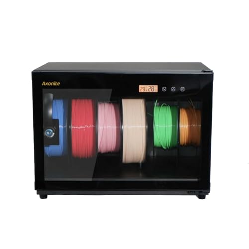 3D Printer Filament Storage Box, 6 Spool Capacity, Air Tight Dry Box with Humidity Control (25% RH), Transparent Glass &