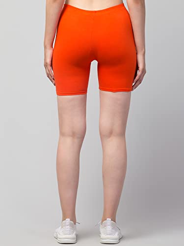 Image of Women's Cycling Shorts - Skin Fit Stretchable Tights for Gym, Sports, Running, Yoga & Layering Under Dresses - High-Waist, Seamless, Moisture-Wicking