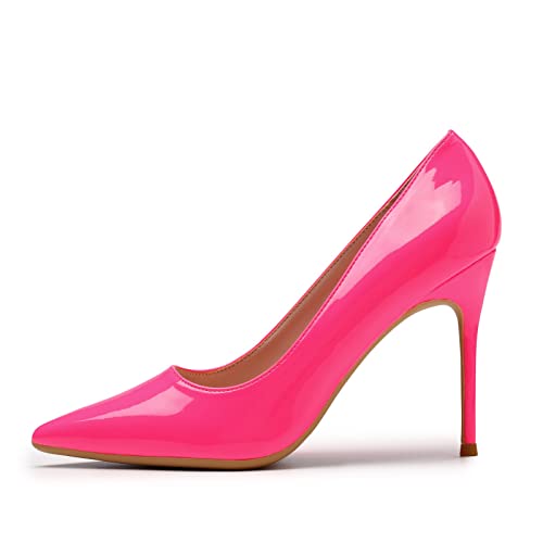 Image of Elisabet Tang High Heels, Womens Pointed Toe Slip on Stilettos Party Wedding Pumps Basic Shoes