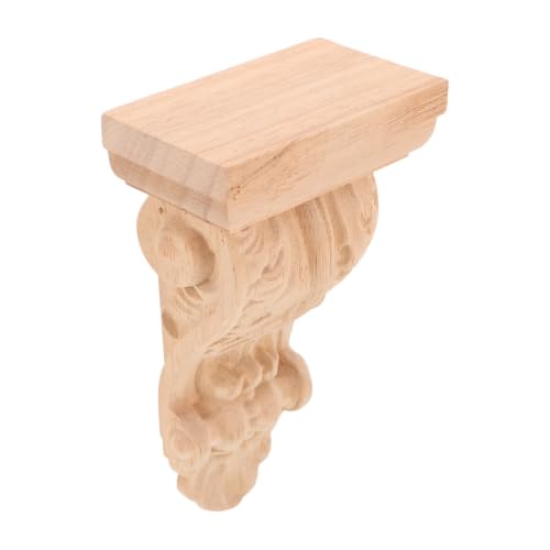 Soporte decorativo de madera tallada Yardwe con elegante diseño clásico tallado europeo