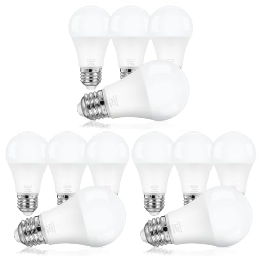 ASOMST A19 LED Light Bulbs, 100 Watt Equivalent LED Bulb, 5000K Daylight White 1100Lumen Light Bulbs 11W, Non-Dimmable Frosted Lighting E26 Base, CRI 85+, 25000+ Hours Lifespan, No Flicker, Pack of 4