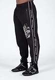 Gorilla Wear - Buffalo Old School Workout Pants - Schwarz/Grau - Bodybuilding und Fitness Bekleidung Herren Jogging Laufen bequem mit Logoaufdruck, L-XL