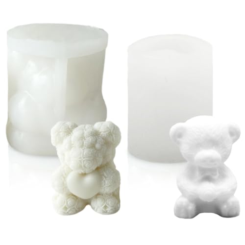 2 moules en silicone pour mini ours, moules à glaçons, moules à bonbons, moules à chocolat, moules à bougies pour accessoires de pâtisserie