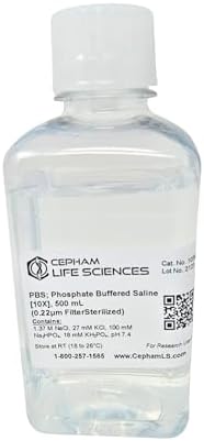 10X Phosphate Buffered Saline (PBS), 500 mL -from Cepham Life Sciences