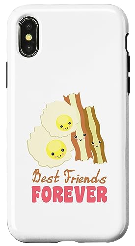 Image of iPhone X /XS Cute Kawaii Eggs and Bacon BFF Best Friends Forever Case