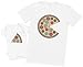 Produktbild Zarlivia Clothing Pizza and Pizza Slice - Passende Vater Baby Geschenkset - Herren T-Shirt & Baby Strampler/Baby Body - Weiß - XXL & 0-3 Monate