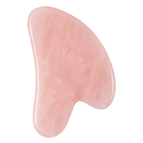 Andoer Guasha pedra de quartzo rosa natural facial rosto pescoço ...