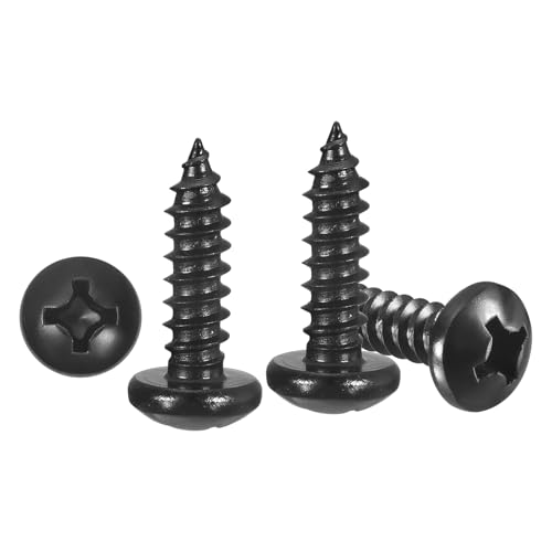METALLIXITY プラスパンヘッドセルフタッピングスクリュー(#14x3/4")30個 304ステンレス鋼セルフドリリングスクリュー 金属 木材 プラスチック用 キャビネット 壁 シャッタープレート ロック家具用 黒