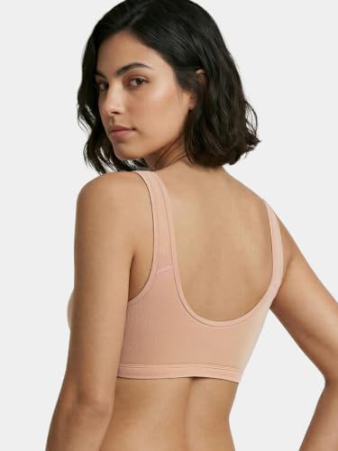 Image of Enamor Bamboo Cotton IB07, Women's Pop-on Bra - 3X Softer, 4X More Absorbent, Antimicrobial, Padded, Wirefree, Full Coverage