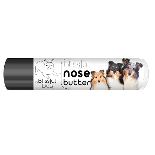 Image of The Blissful Dog Shetland Sheepdog Nose Butter for Dry, Cracked Skin, Lick-Safe Dog Nose Balm with Moisturizing Shea Butter, Almond, Olive, and Essential Oils, Pet Supplies, Uncented, 0.15 oz.