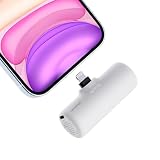 iWALK Mini Portable Charger for iPhone, 3500mAh Portable Phone Charger with Lightning Plug, External Battery Power Bank Compatible with iPhone 14/13/12/11/XS/XR/X/8/8 Plus Series, White