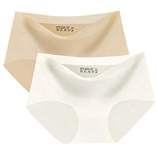 Culture Flossy®Seamless Panties (Pack of 2) for Women Ice Silk Underwear No Show Laser Cut Hipster Panties for Women – Multi Colored