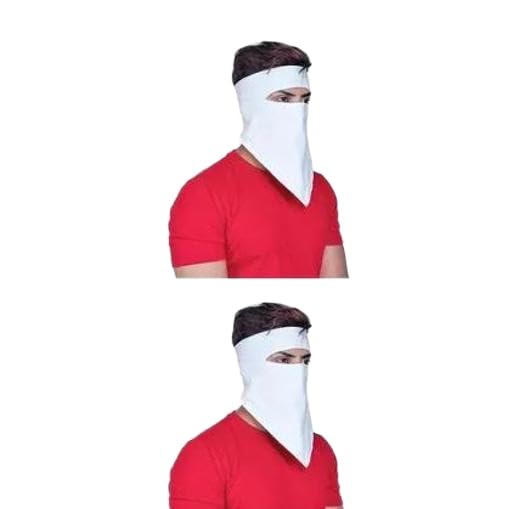 Face Mask For Men and Women Cotton Face Mask Ideal for Scooter and Bike Rider Protect from Pollution and Sun Rays, Pure White.(pack of 2)|HV_-P126-image-23