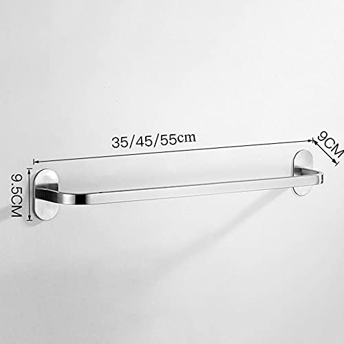 Porte-serviettes adhésif 55cm avec barre simple en acier anticorrosion - 4