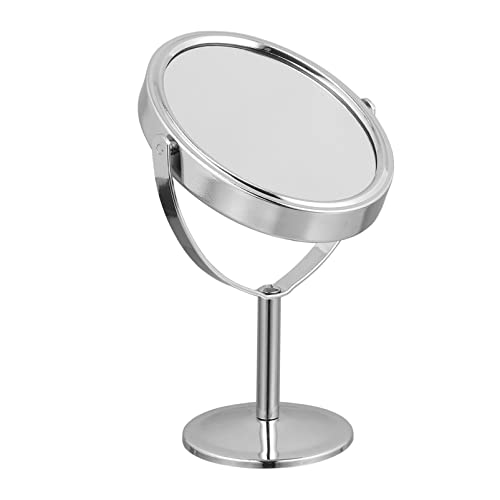Espejo de maquillaje redondo de mesa pequeño 6.29in ajustable miniatura 1