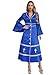 Zaldita Women's Clergy Robe Flared Sleeve Loose Fit Choir Clergy Maxi Dress Minister Pastor Robe Royal Blue 3X-Large