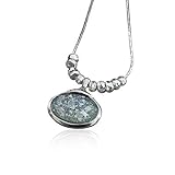 Ancient Roman Glass Boho Chic Pendant Necklace Handcrafted With 925 Sterling Silver