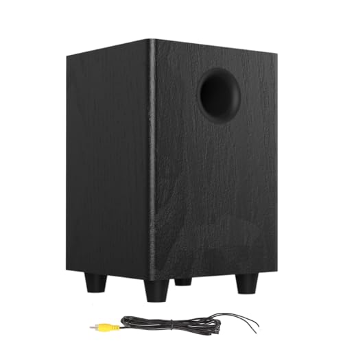 6.5″ Subwoofer, Passive Home Audio Sub woofers, 100W Heavy Bass Powerful Sound Speaker Subwoofers for Studio and Home Theater Party Plug and Play S650D Black