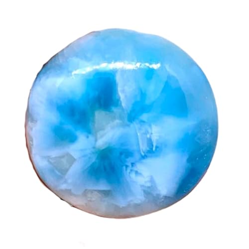 Larimar cabochon rond de qualité supérieure 26 mm pierre véritable de joaillerie