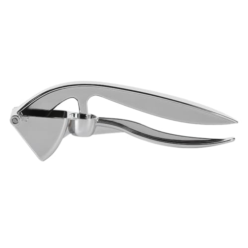 ULTECHNOVO Prensa De Ajo Manual y Machacador Práctico De Acero Inoxidable Plateado Para Cocina y Restaurante, Exprimidor De Jengibre, Utensilio Para Preparar Condimentos