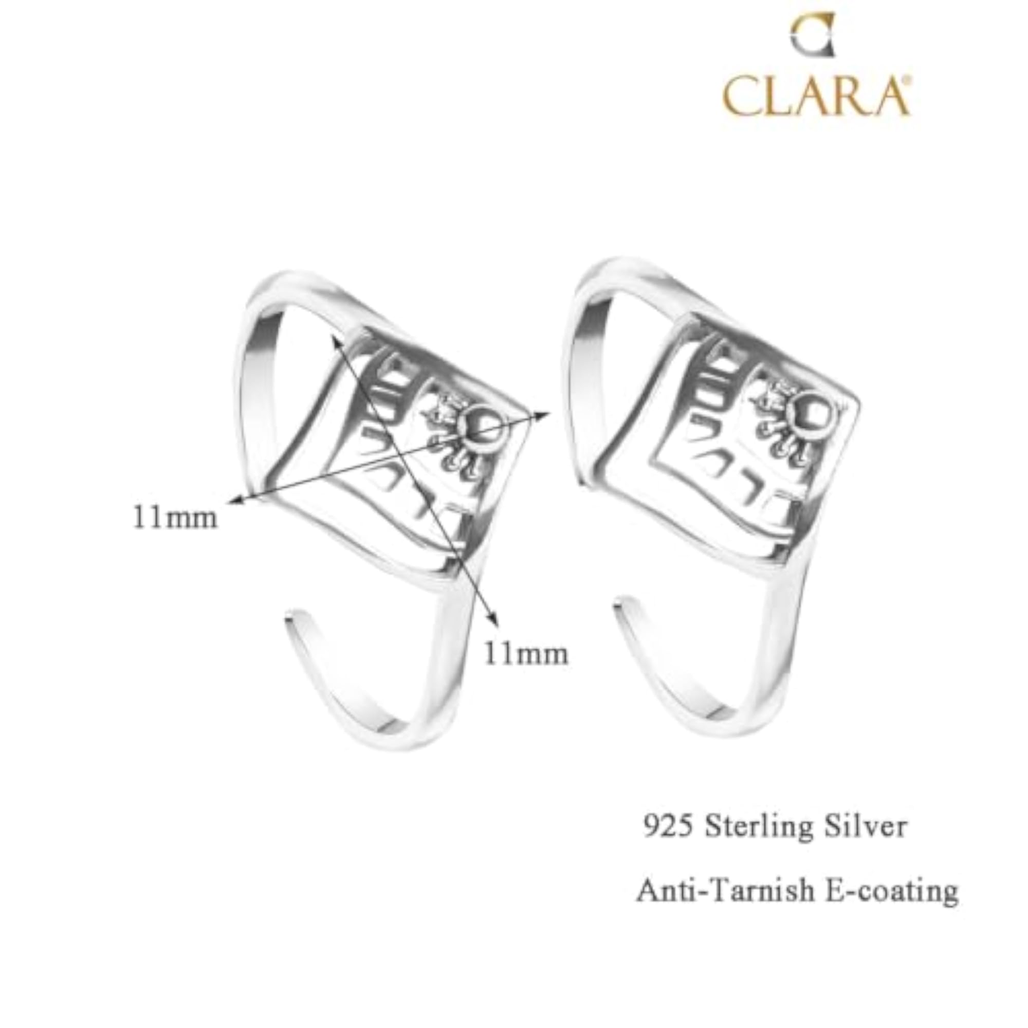 925 Sterling Silver Adjustable Toe Rings Pair, Gift for Her