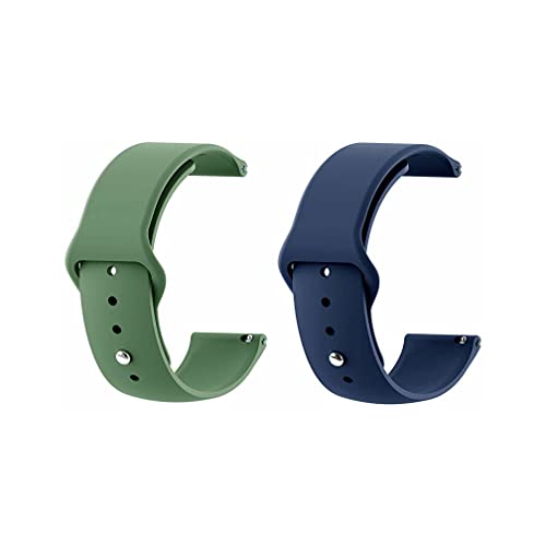 ZOVC 20MM Strap Compatible For Amazfit Bip, Amazfit Bip Lite, Amazfit GTS, Amazfit GTS 2, Amazfit GTS 2E,Amazfit GTS 2 MINI, Amazfit GTR 42MM/ And for all 20mm watches Combo (GREEN/BLUE)