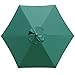 Sunnyglade 7.5' Patio Umbrella Outdoor Table Market Umbrella with Push Button Tilt/Crank, 6 Ribs (Dark Green)