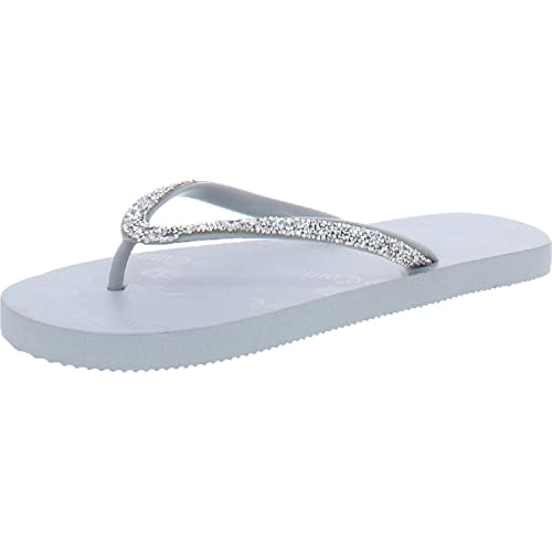 Juicy Couture Womens Shimmery Womens Slide Sandals, Beach Sandals For Women, Flip Flops Sandals, Pool Slides Shoes, Size 8 Grey #TOP12