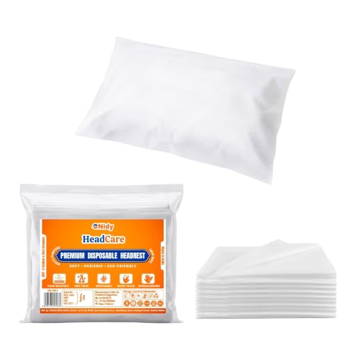 Image of Nidy Disposable Pillow Case Non-Woven Pillow Covers for Medical Travel Hotel Bedroom Home Bedding Portable Supplies Single-Use Pillowcases with Flap Design