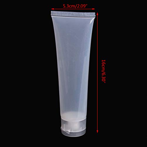 LEJIA - Botella de viaje de plástico vacía portátil para apretar, crema cosmética, loción