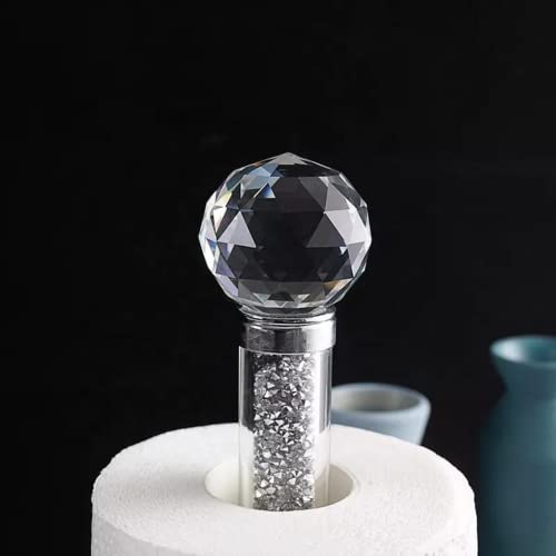Soporte de rollo de papel de cocina de cristal plata de diseño sofisticado 5