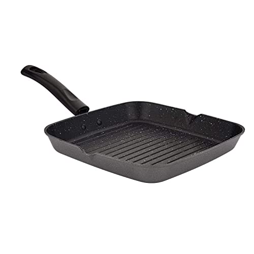 DBY Grill Pan Gas Stove Aluminum Grill Pan Perfect for Meat Steak Fish And Vegetables Square Grill Cookware Griddle With Handles Grill Skillet Grilling Frying Sauteing
