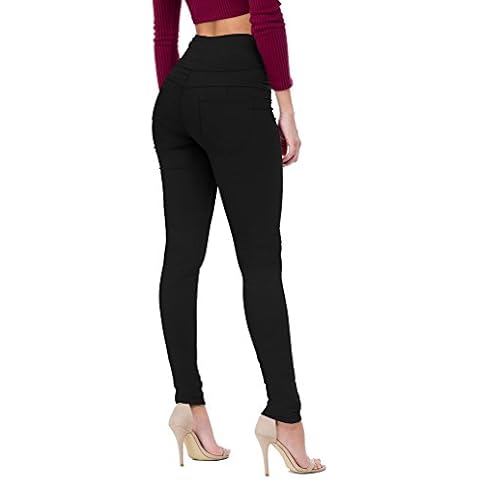 Hybrid & Company Women's Butt Lift V3 Super Comfy Stretch Denim Jeans P45074SK BLACK 9 Cover