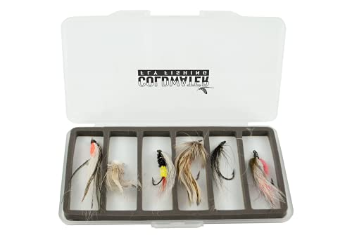 COLDWATER FLY FISHING - Ultra Slim 6 Fächer Fliegenfischen Box - Eisangeln Box Durable Magnet Wasserdichte Tasche Cover