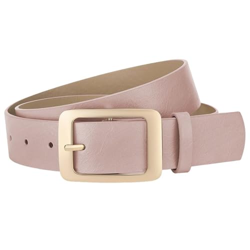 Women's Faux Leather Belt Buckle Adjustable Belts Metal Fashion Square Fall Spring Belt For Dress