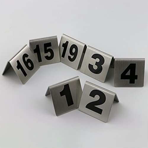 Placa numeradora de mesa y soporte para tarjetas de mesa con dígitos 21-40 3
