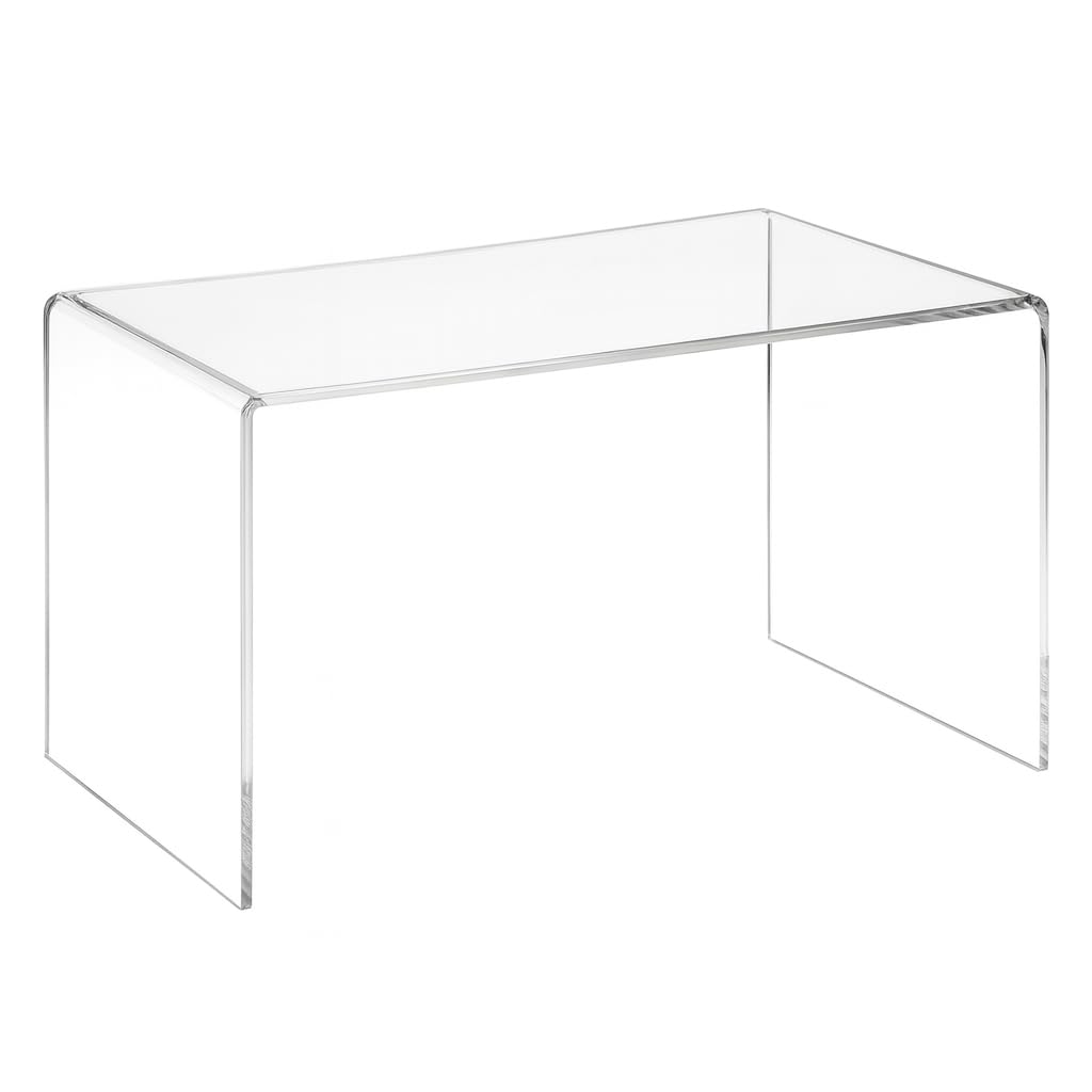 Moderner Acryl-Glas Couchtisch/Beistelltisch Transparent, H42xB90xT50 cm – 12 mm Stärke, klarer Wohnzimmertisch