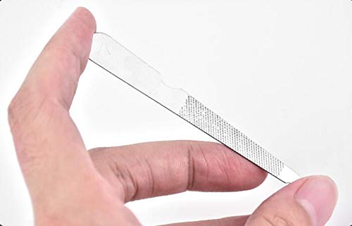 10Pcs Stainless Steel Nail File Dual Sided Curved Tip Polisher Manicure Nail Art Tools #TOP2