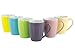 Produktbild CreaTable, 23999, Serie Universal Kaffeebecher Bunt Bicolor, 6-teiliges Geschirrset für 6 Personen, Kaffeebecher aus Steinzeug, spülmaschinen- und mikrowellengeeignet, Qualitätsproduktion