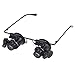 RENSLAT Type de Verre 20x Type Double Œil Loupe Jumineuse Montre Loupe d'outils de réparation avec Deux lumières LED réglables