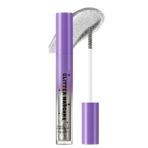 Njidher Rímel con Purpurina,Rímel de Colores - Maquillaje De Pestañas Impermeable Alargador Rizador Resistente A Manchas Duradero Para Mujeres En Fiestas, Bodas, Citas Nocturnas, Escenario Y Prom